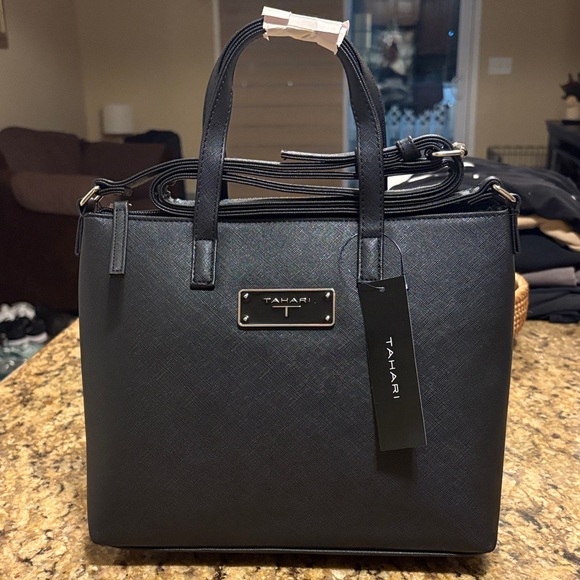 Tahari Black Satchel Bag - Picture 4 of 4